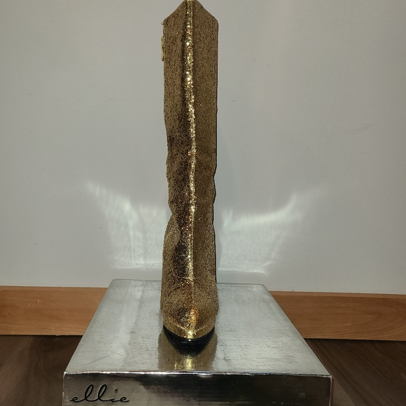 Ellie size 8 gold Zara 2 Gold glitter boots - Picture 6 of 6